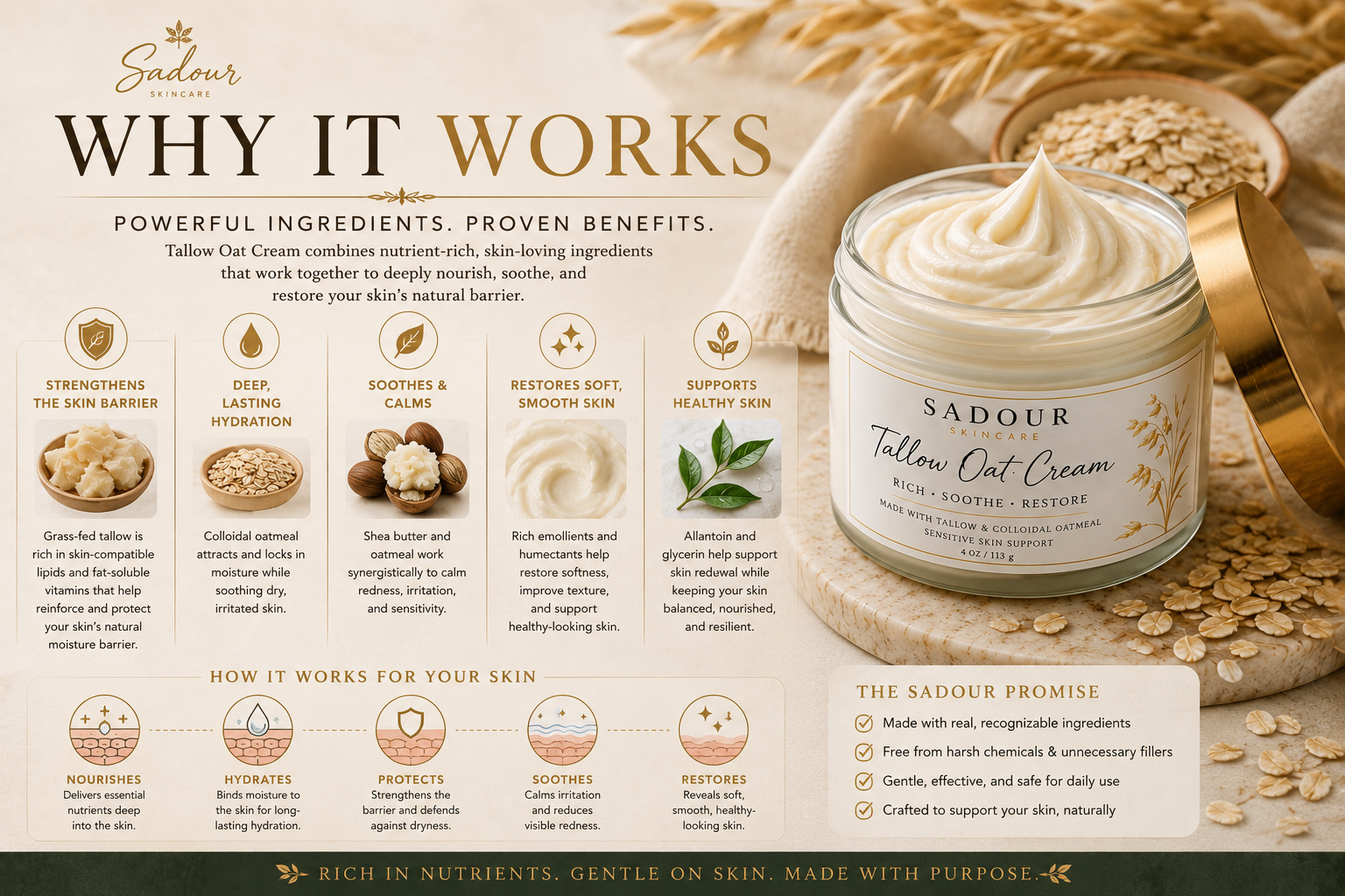 Tallow Oat Cream