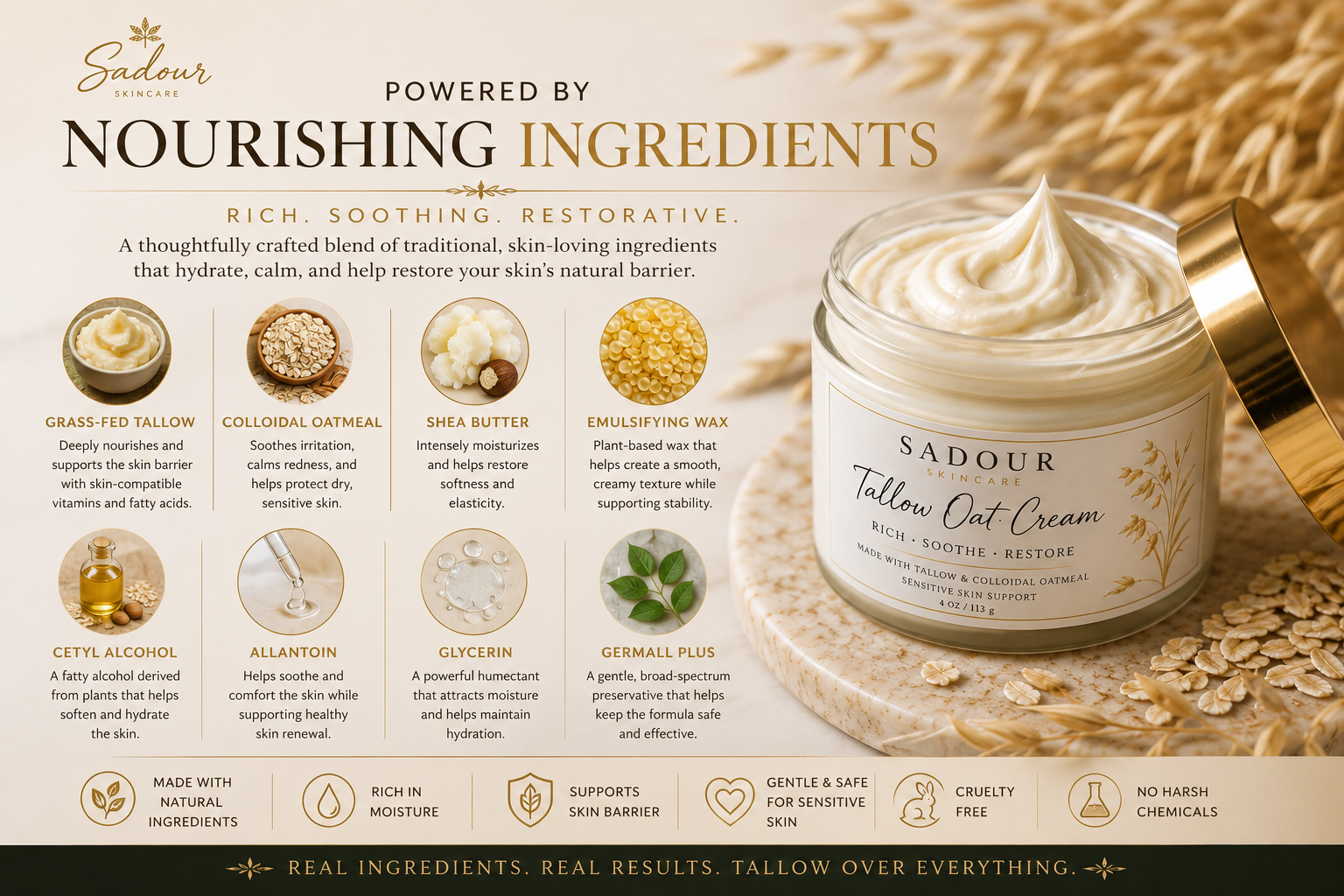 Tallow Oat Cream