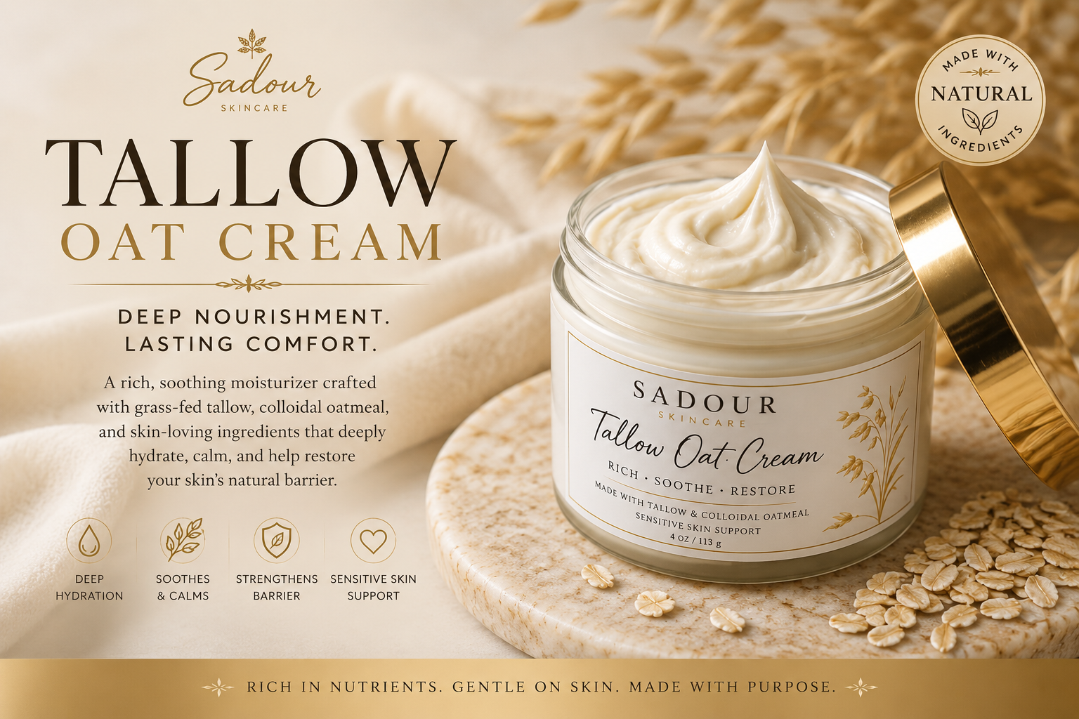 Tallow Oat Cream